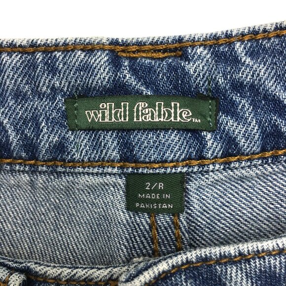 Wild Fable Jeans Wide Leg Y2K Retro Cargo Stretch size 2 length 32" - Picture 4 of 10